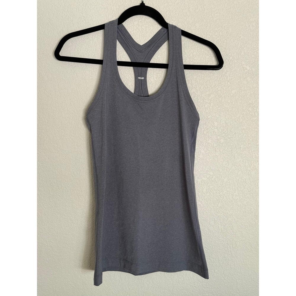 Lululemon Cool Racerback Tank Top Heathered Gray Athletic Yoga Shirt